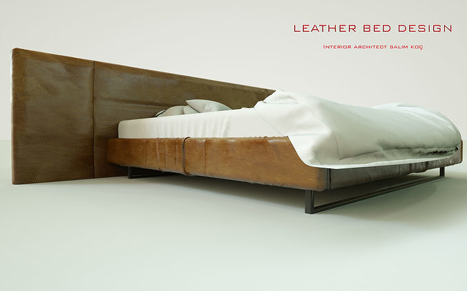 leather bed design 3D model 3