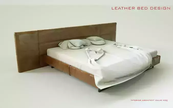 leather bed design