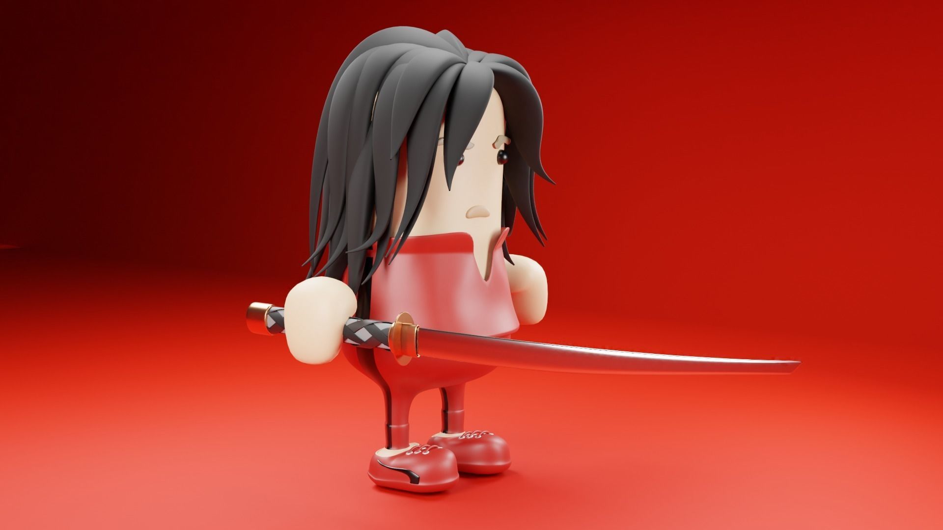 warrior potatoes Low-poly 3D model_2