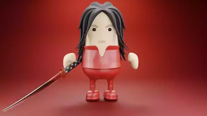 warrior potatoes Low-poly 3D model
