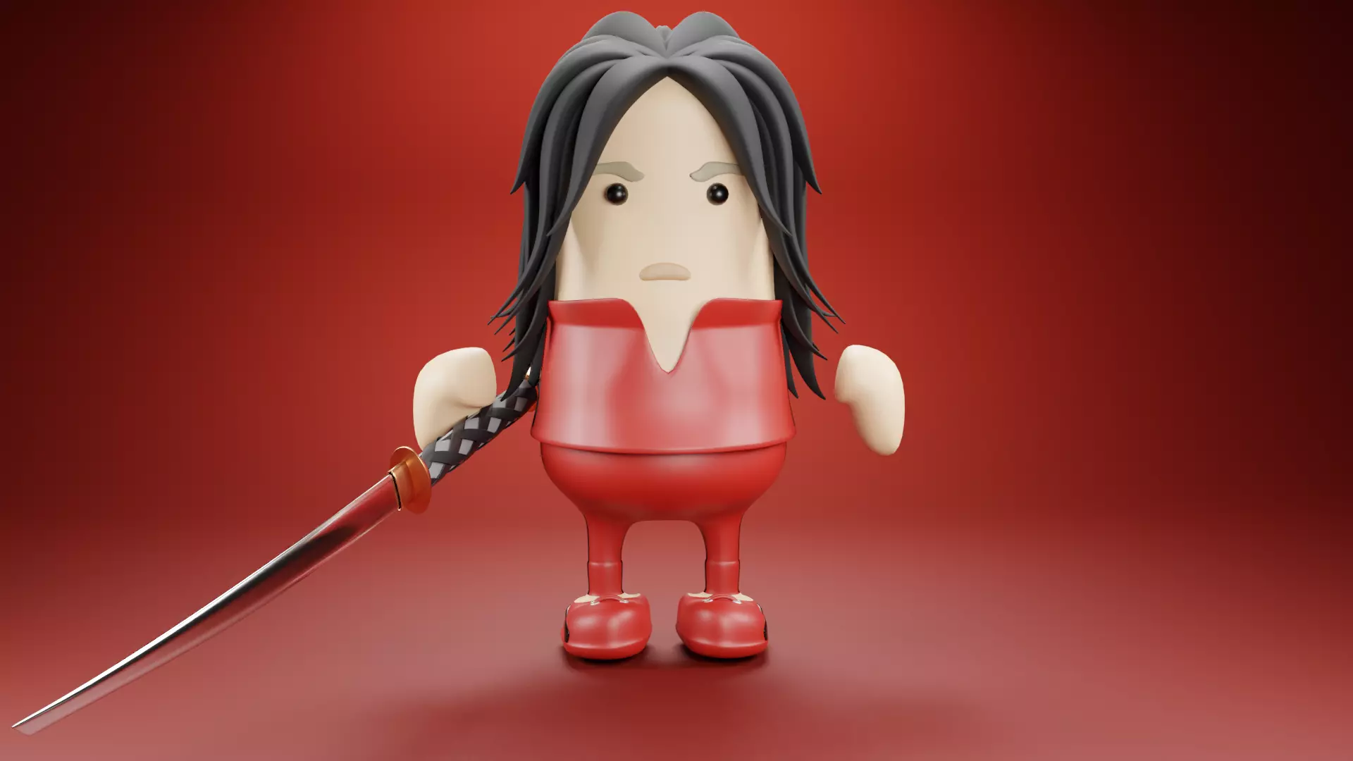 warrior potatoes Low-poly 3D model_0