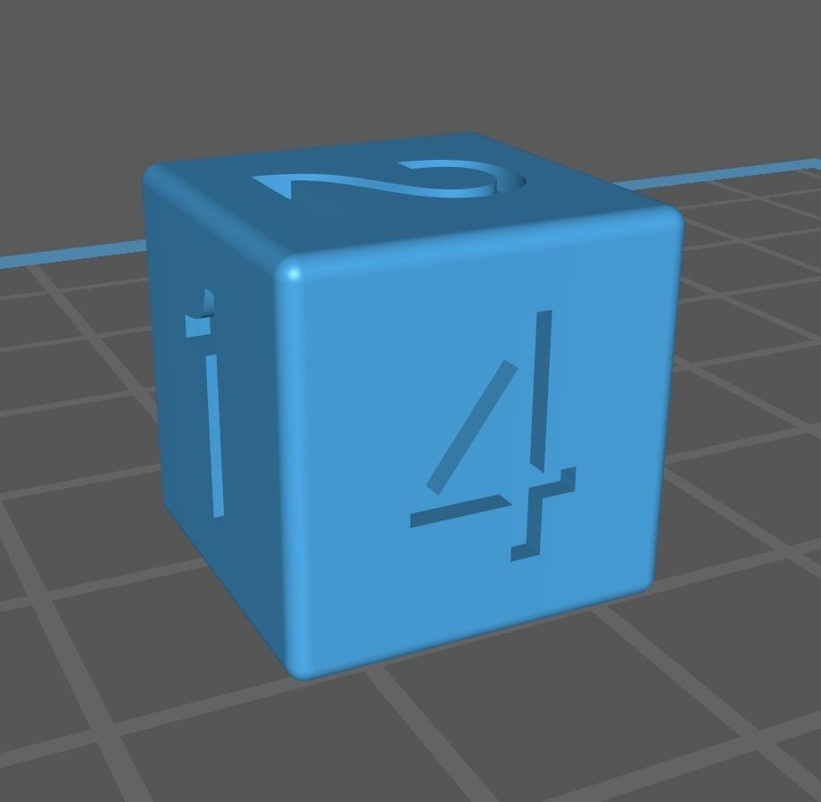 Dice 6 faces Free low-poly 3D model_1