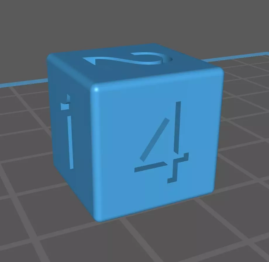 Dice 6 faces Free low-poly 3D model_0
