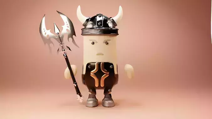 warrior potatoes Low-poly 3D model