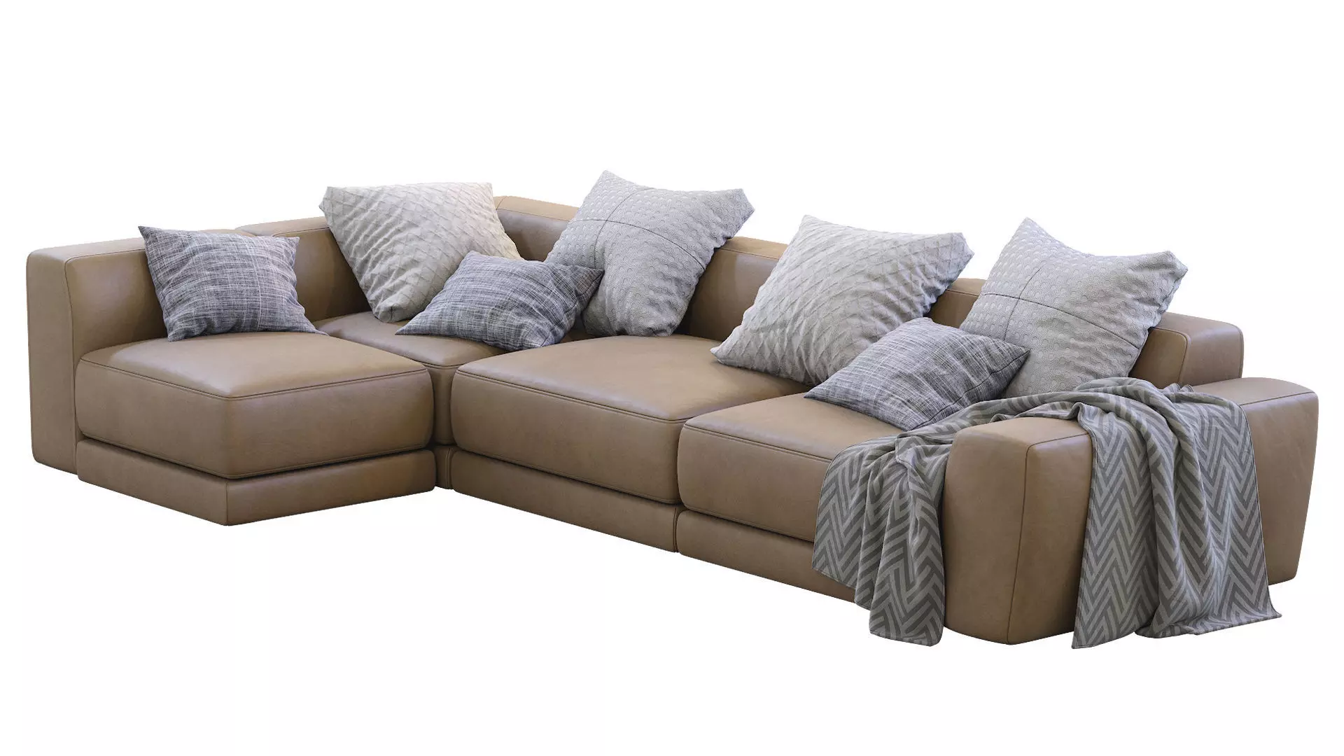 Leather Sofa Pasha By Jesse 6 3D model