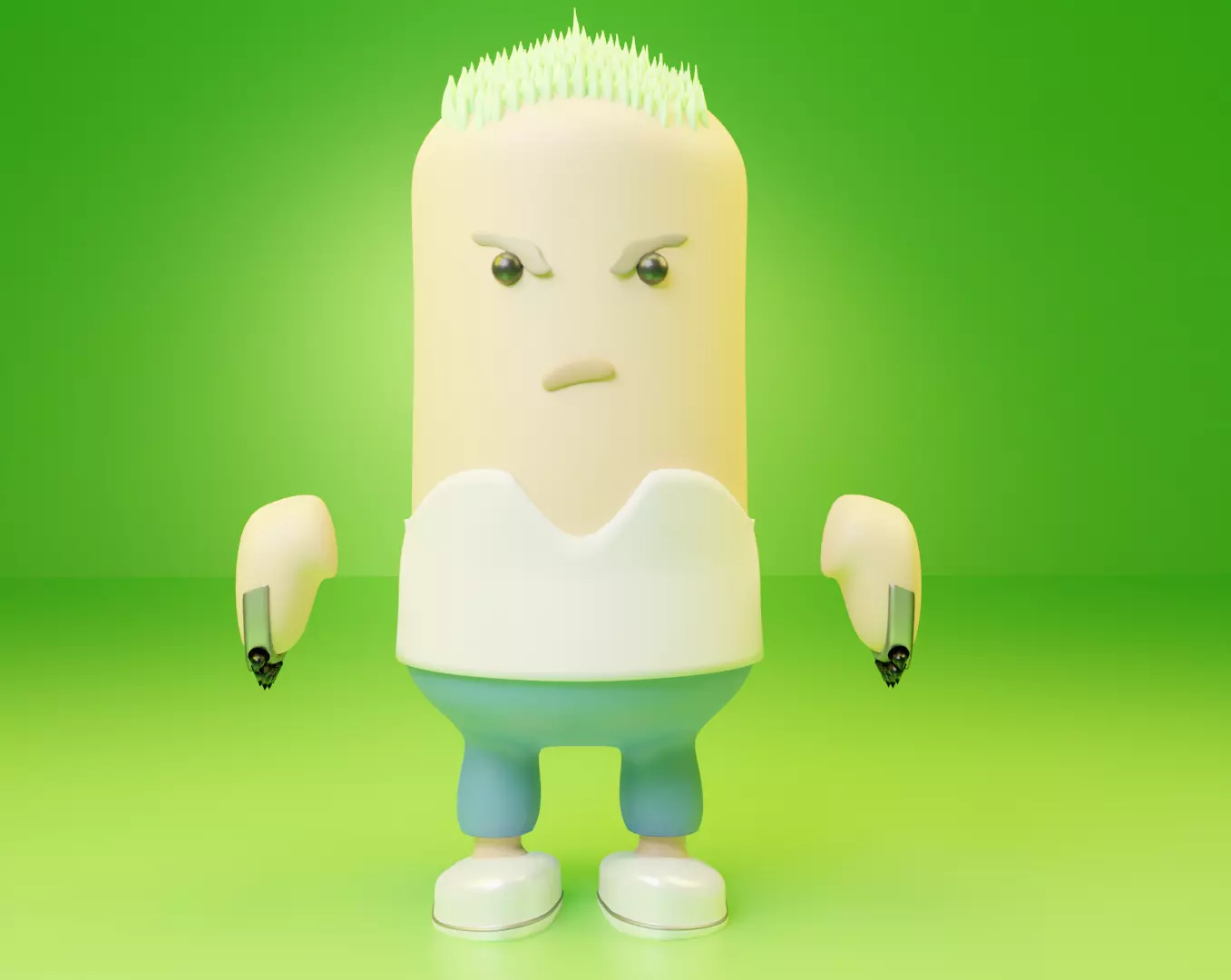 warrior potatoes Low-poly 3D model
