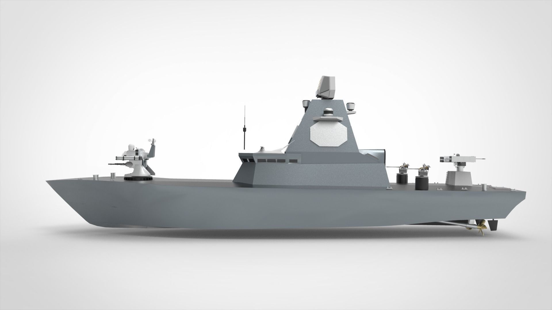 Unmanned surface vehicles USV 3D model_2