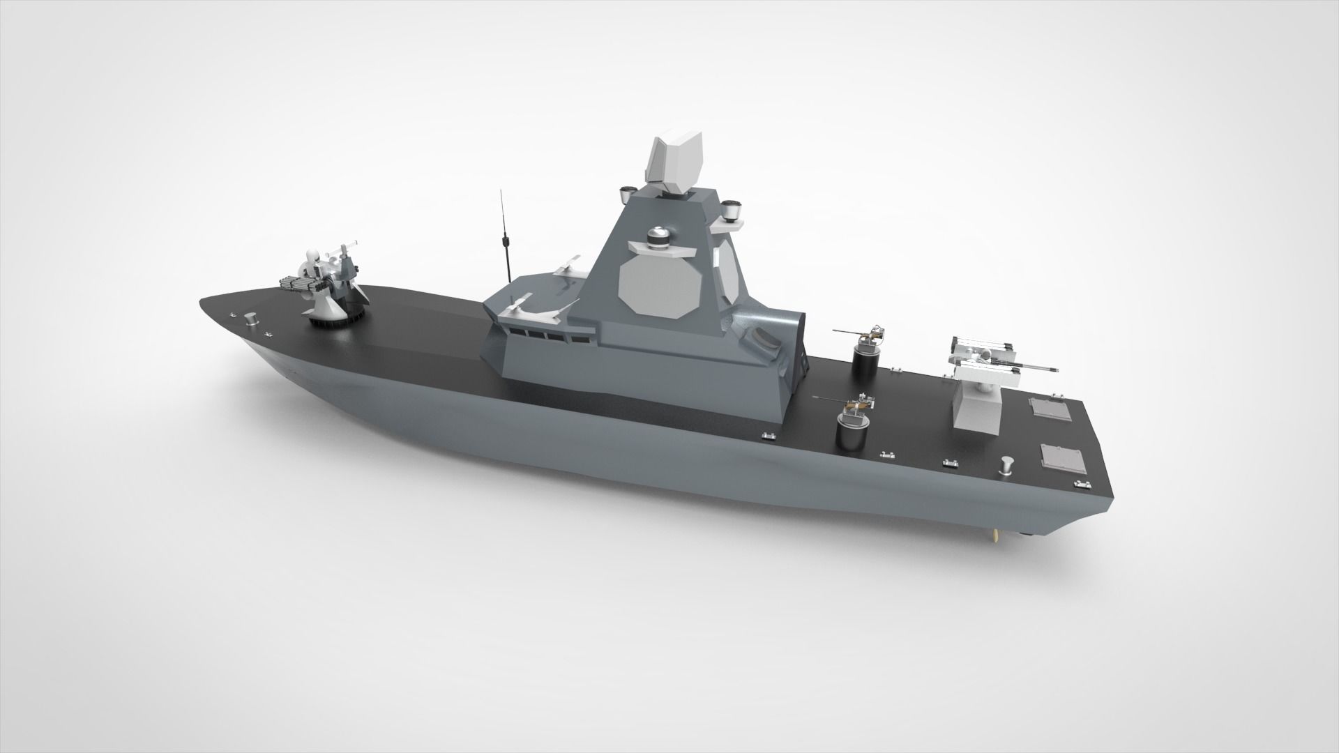 Unmanned surface vehicles USV 3D model_7