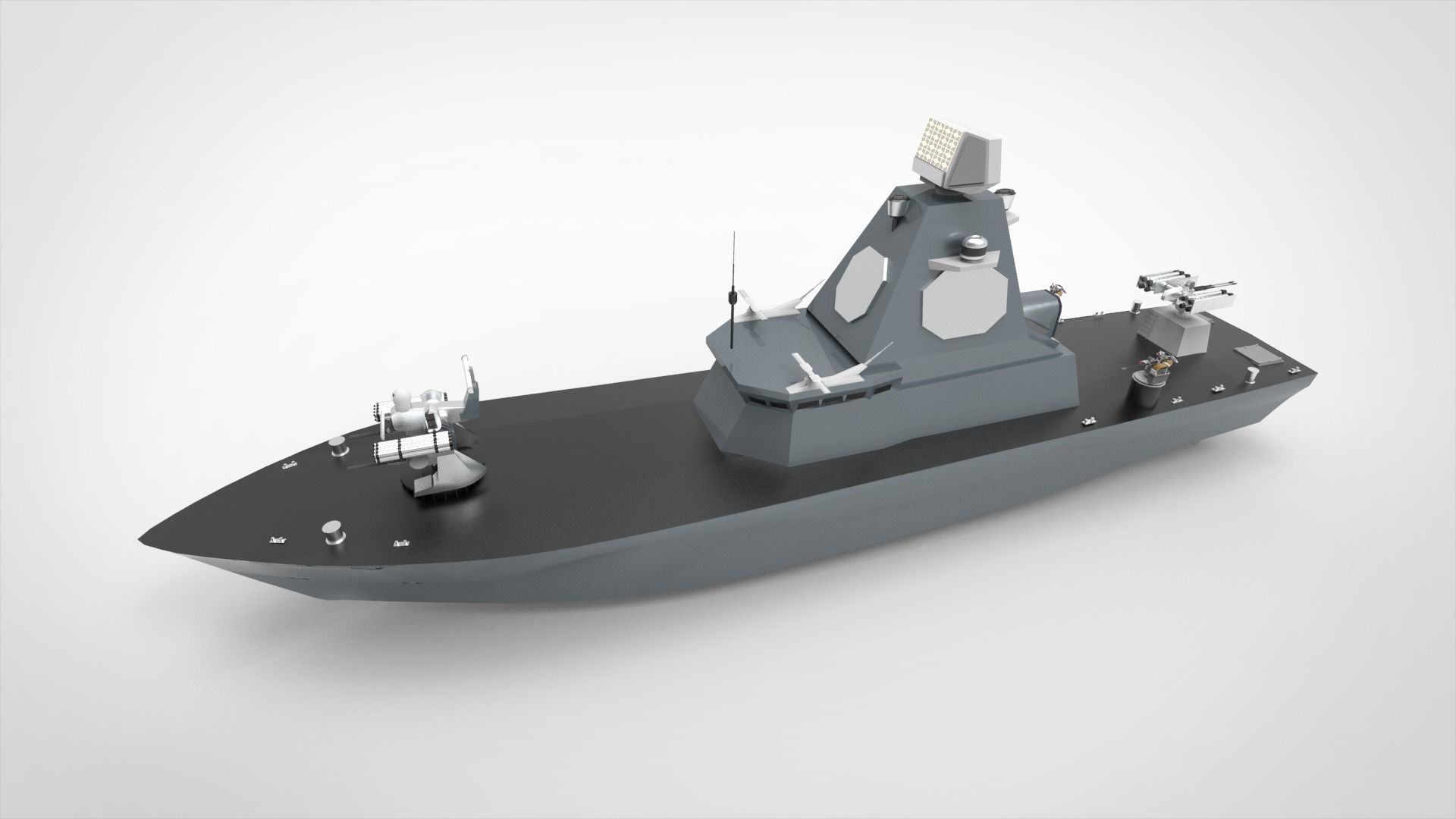 Unmanned surface vehicles USV 3D model_8