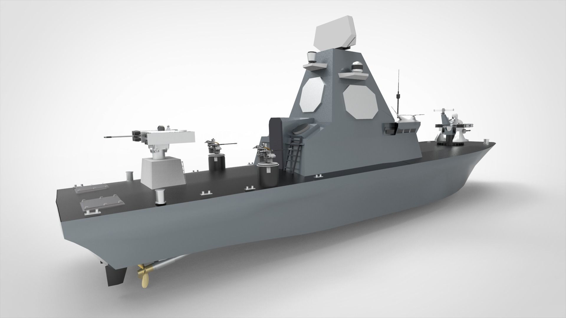 Unmanned surface vehicles USV 3D model_9