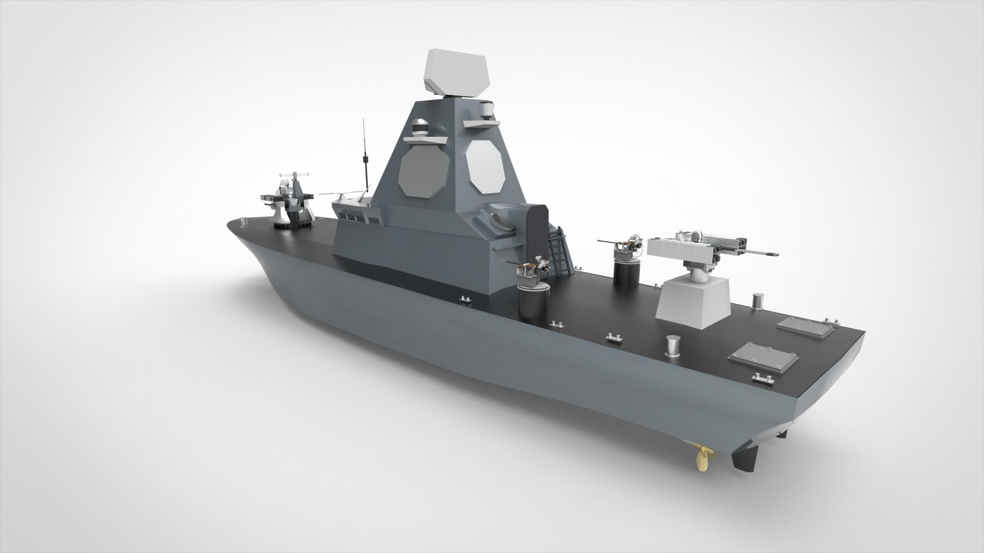 Unmanned surface vehicles USV 3D model_10