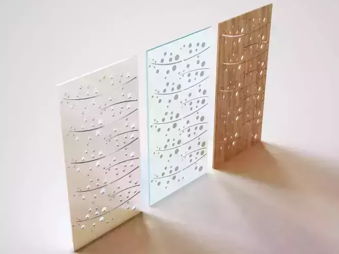 Partition three metal panels