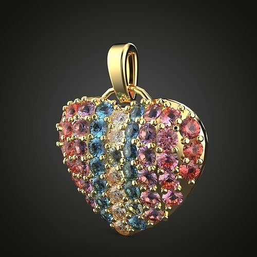  Heart Necklace Free 3D print model