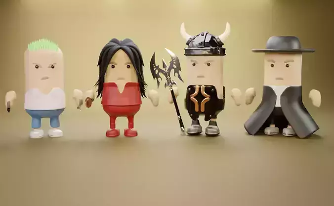 warrior potatoes 3D Model Collection