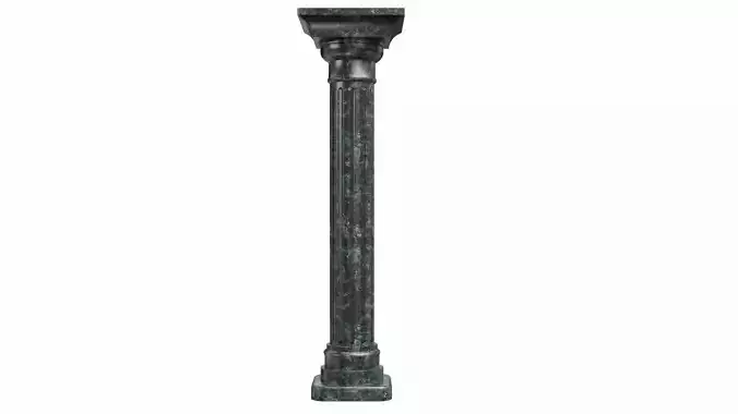 Dark marble column