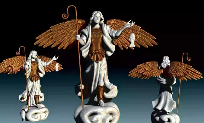 Arch-angel Raphael - CNC Rounting - Wood - Stone - Metal 3D print model