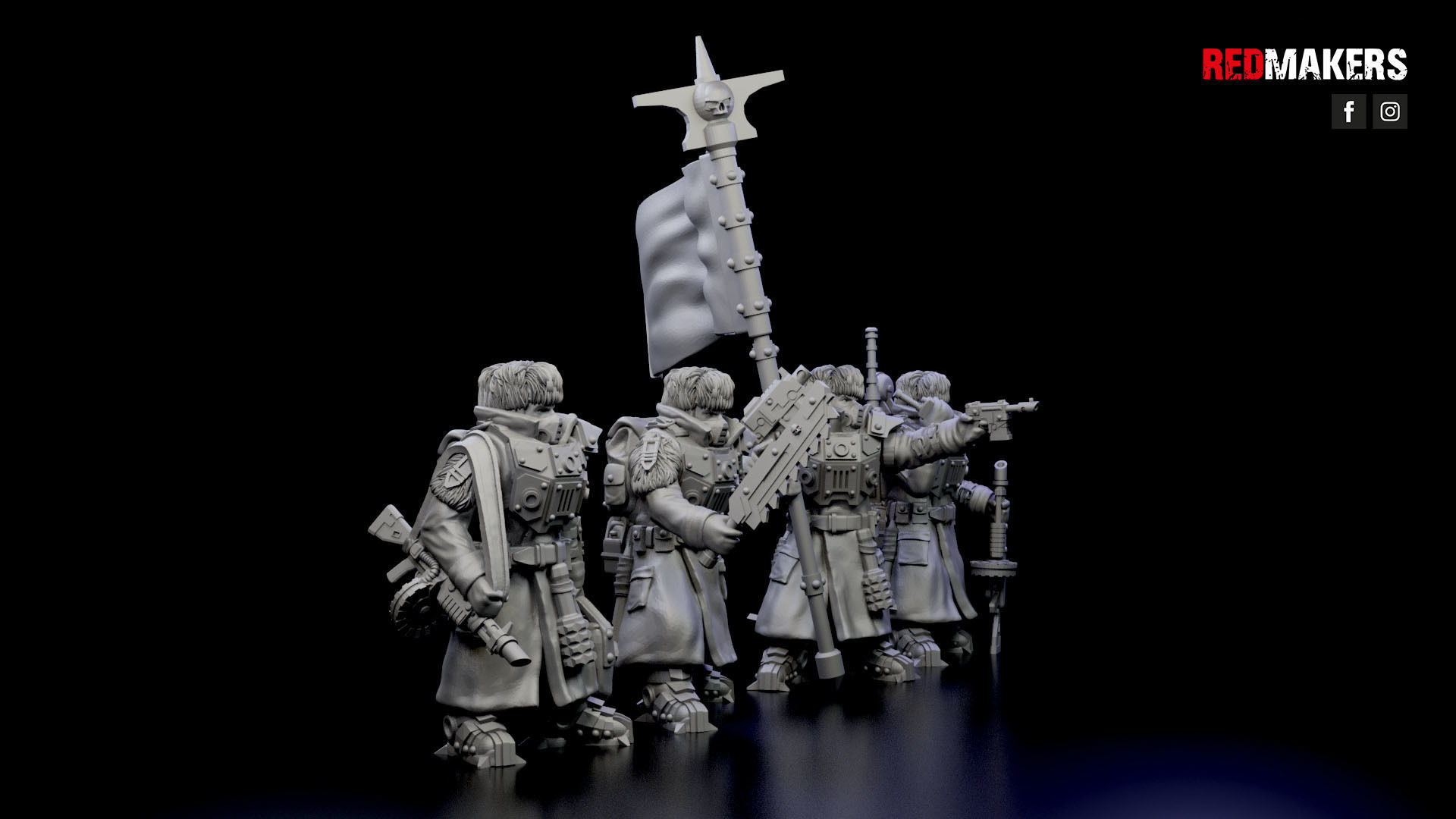 Ice Warriors - Command Squad of the Imperial Force 3D print model_3