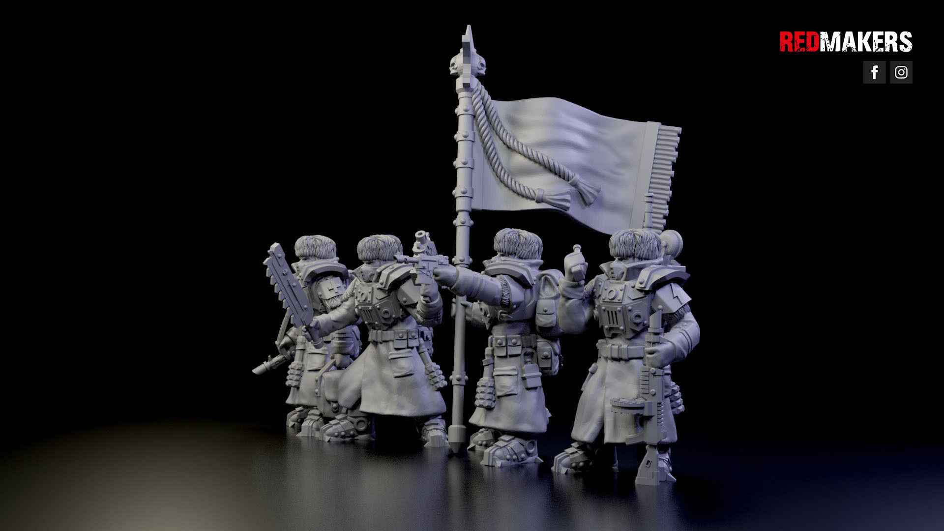 Ice Warriors - Command Squad of the Imperial Force 3D print model_2