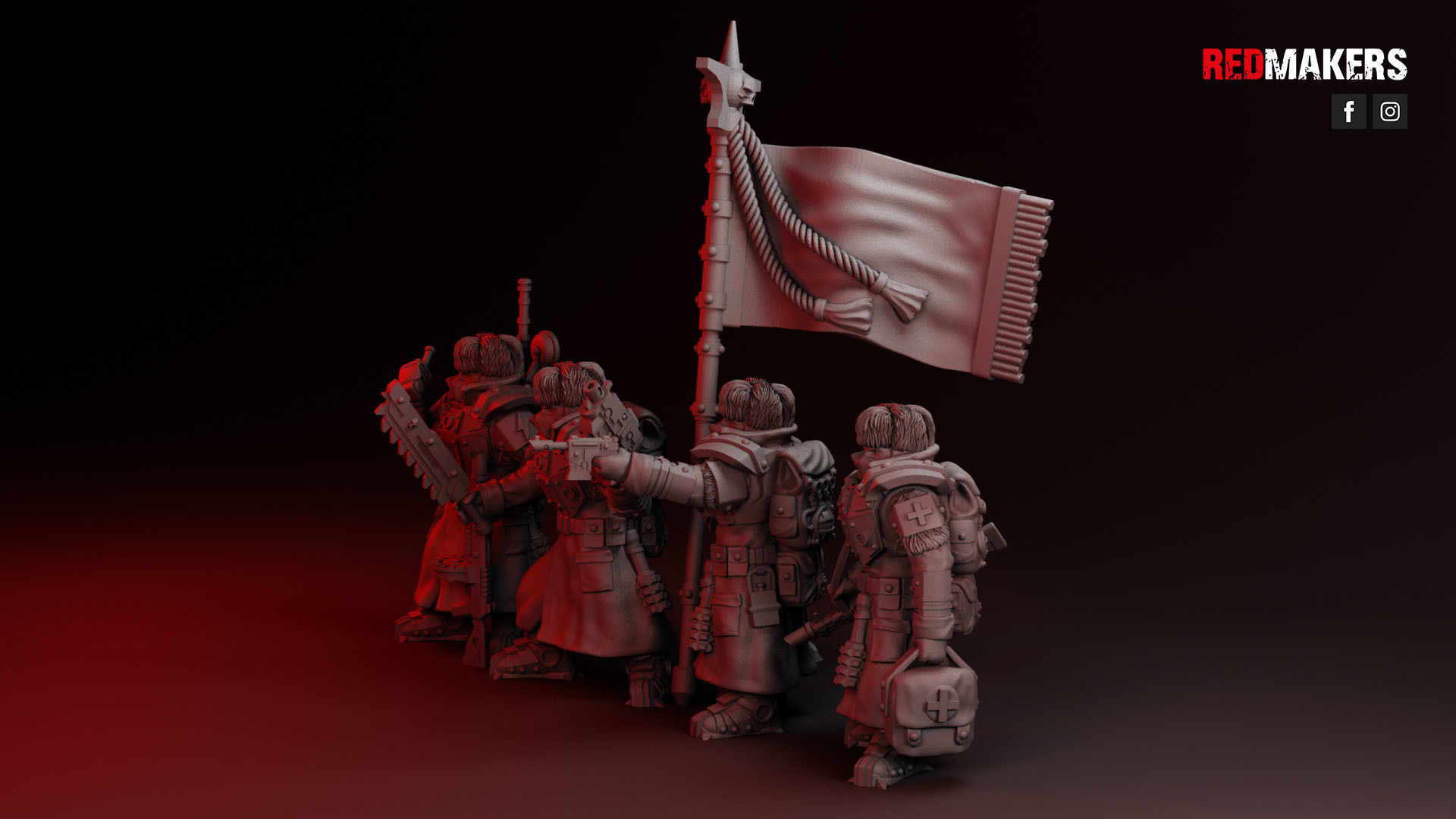 Ice Warriors - Command Squad of the Imperial Force 3D print model_29