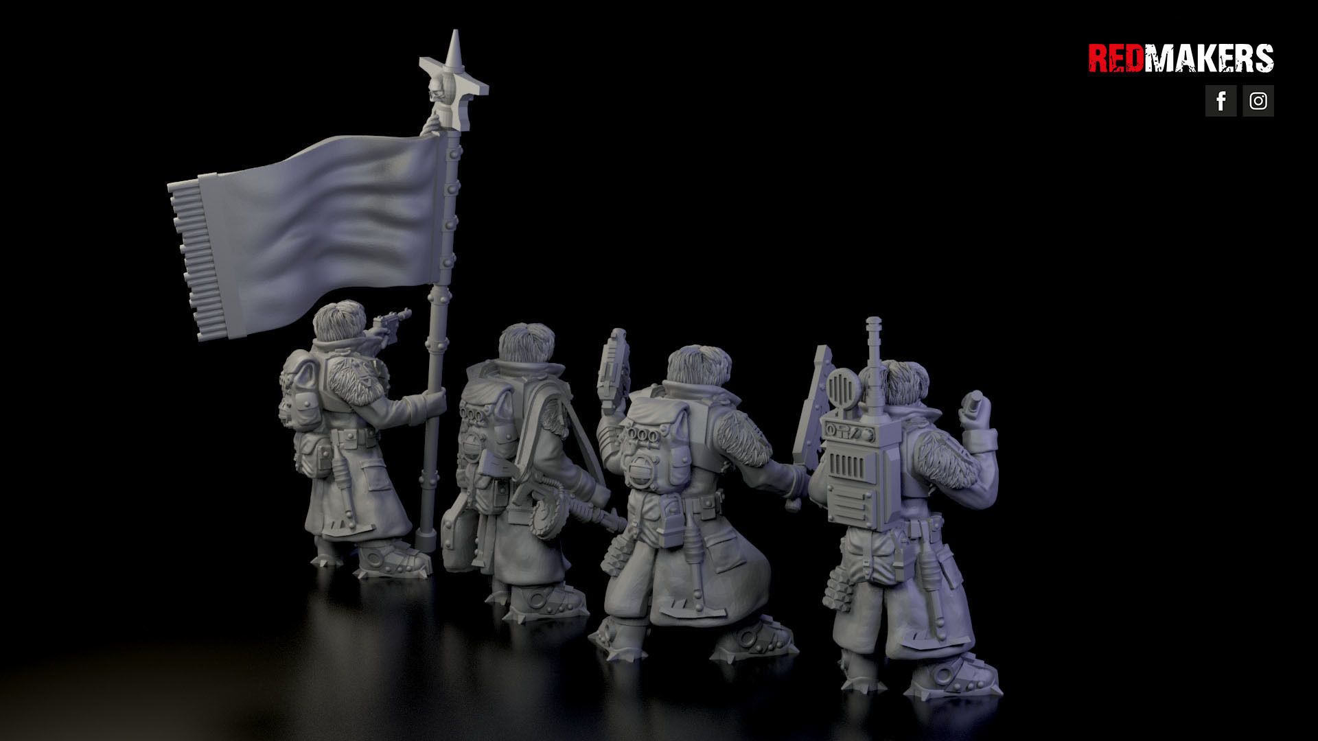 Ice Warriors - Command Squad of the Imperial Force 3D print model_4