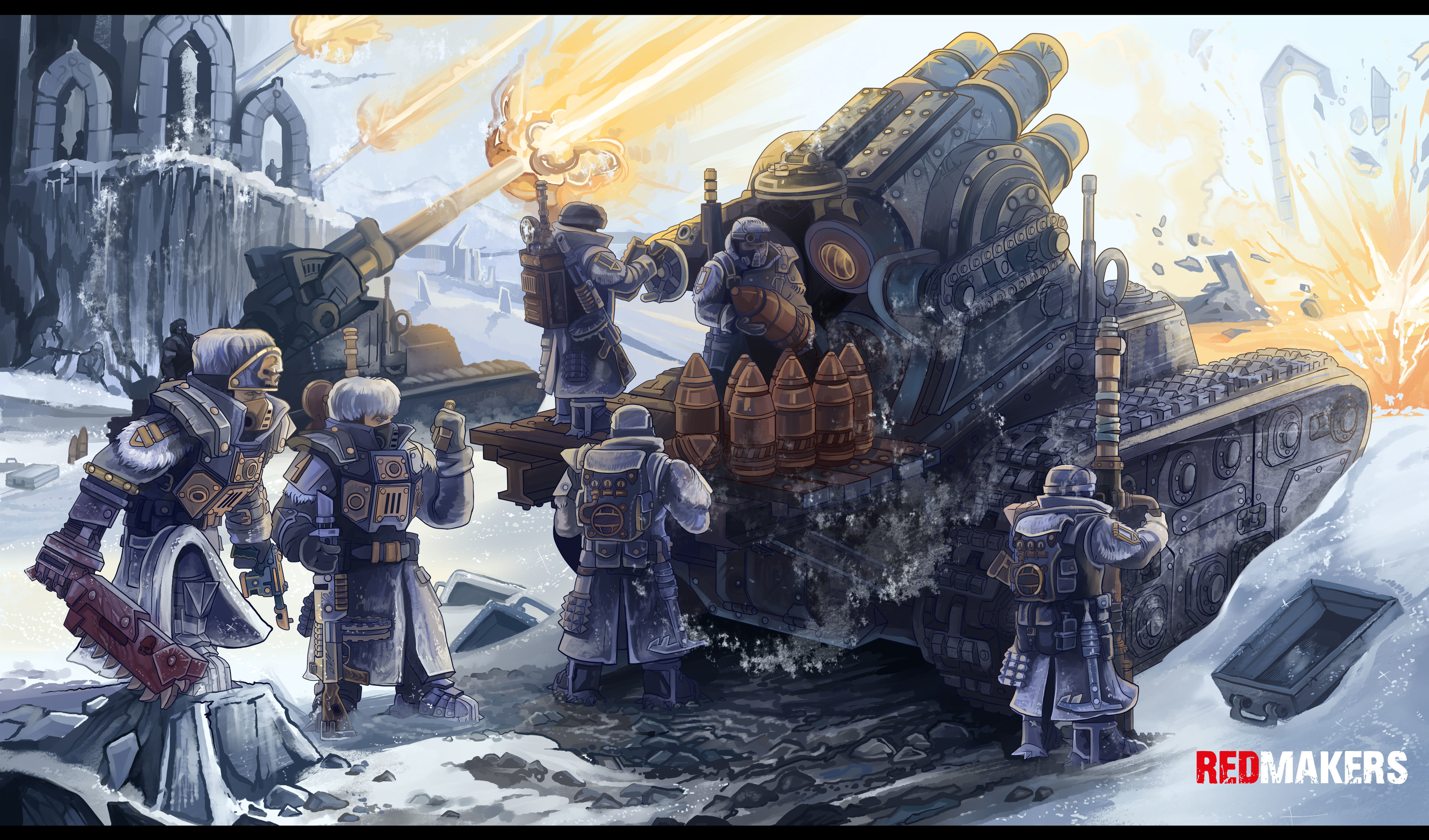 Ice Warriors - Command Squad of the Imperial Force 3D print model_32