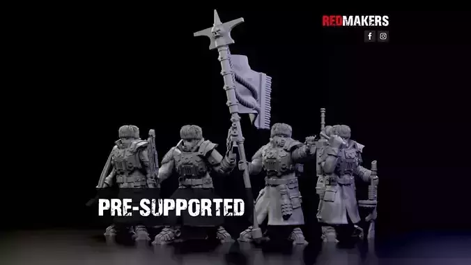 Ice Warriors - Command Squad of the Imperial Force 3D print model