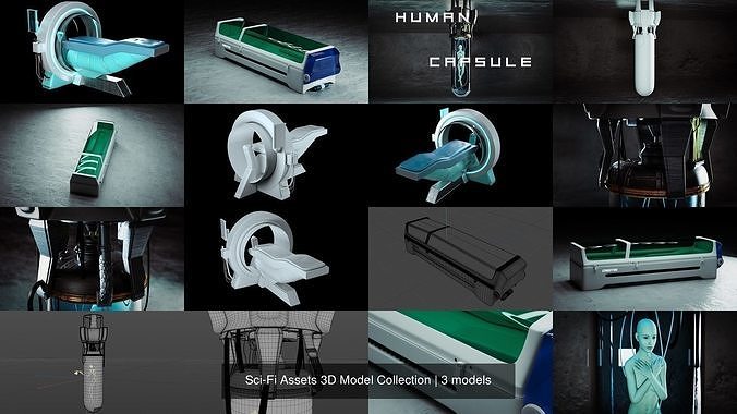 Sci-Fi Assets 3D Model Collection 