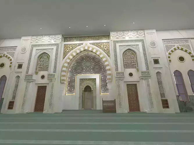 3D MOSQUE DESIGN QIBLA WALL