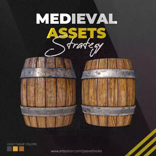 PBR Barrel - Medieval Assets - Textures V1-V2