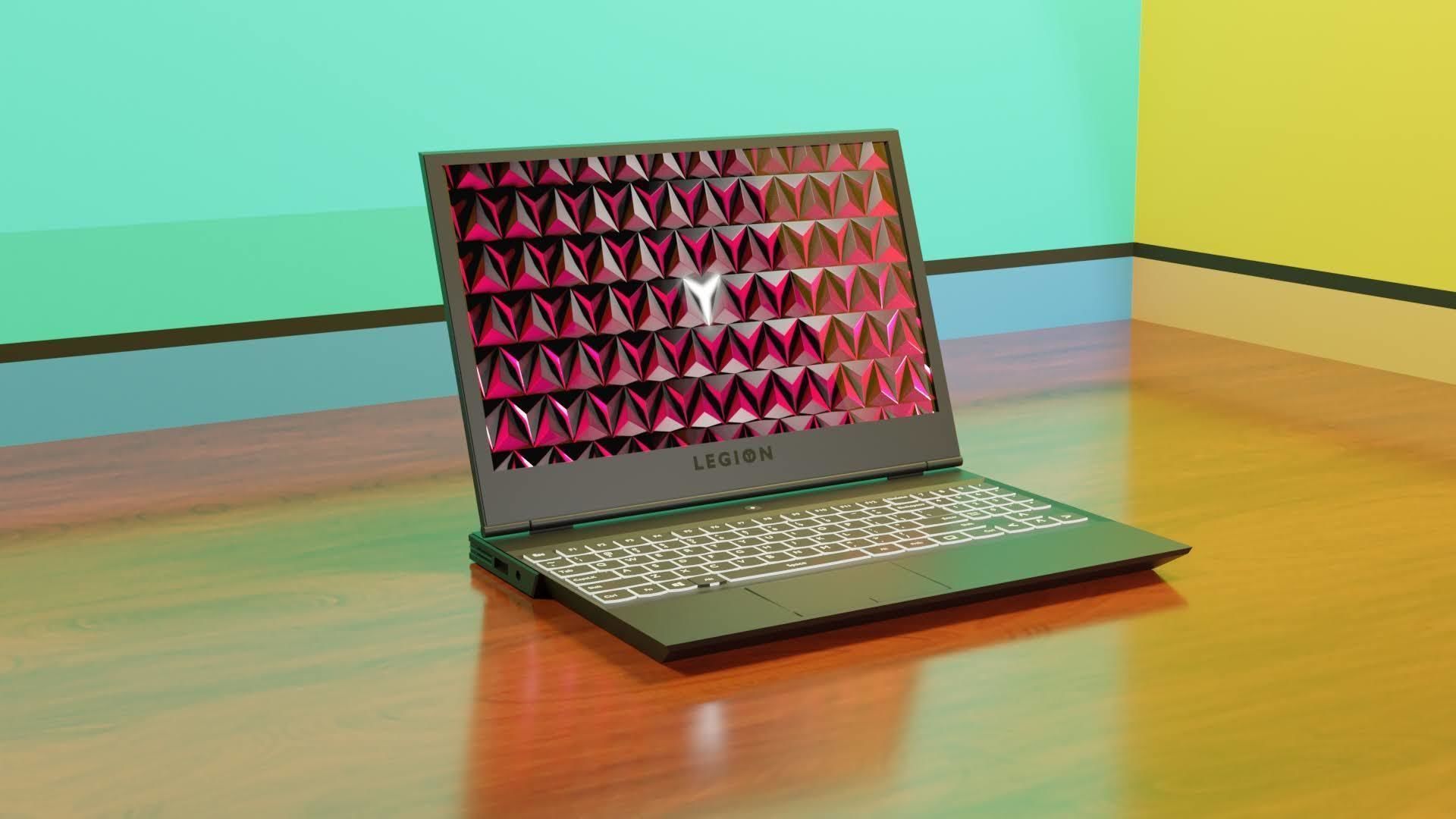 Lenovo LEGION laptop Low-poly 3D model_3