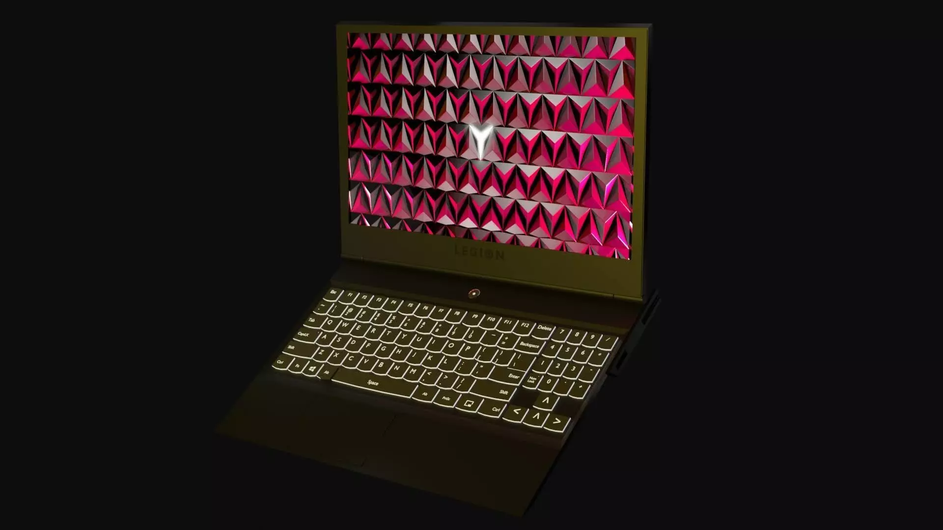 Lenovo LEGION laptop Low-poly 3D model_0