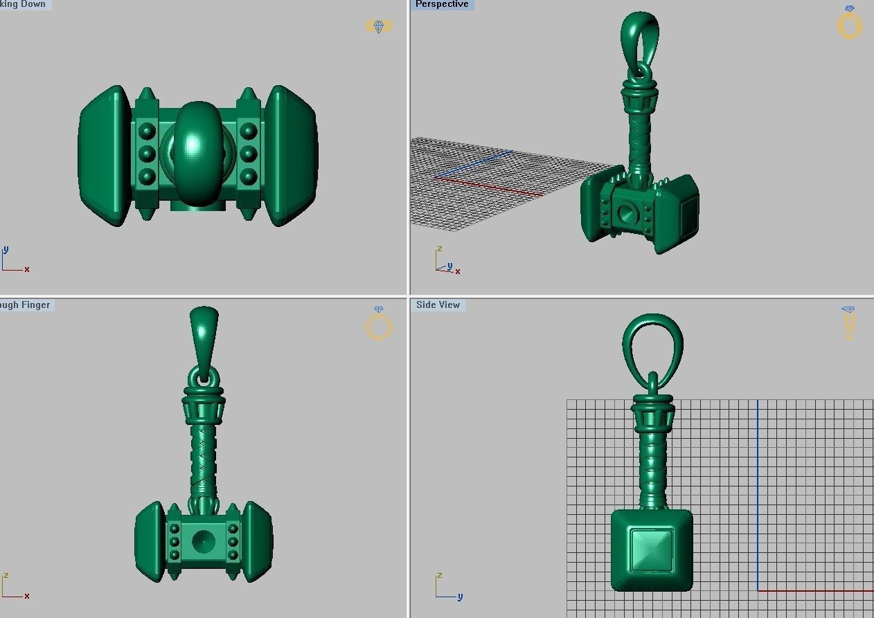 hammer ready for 3d print 3D print model_5