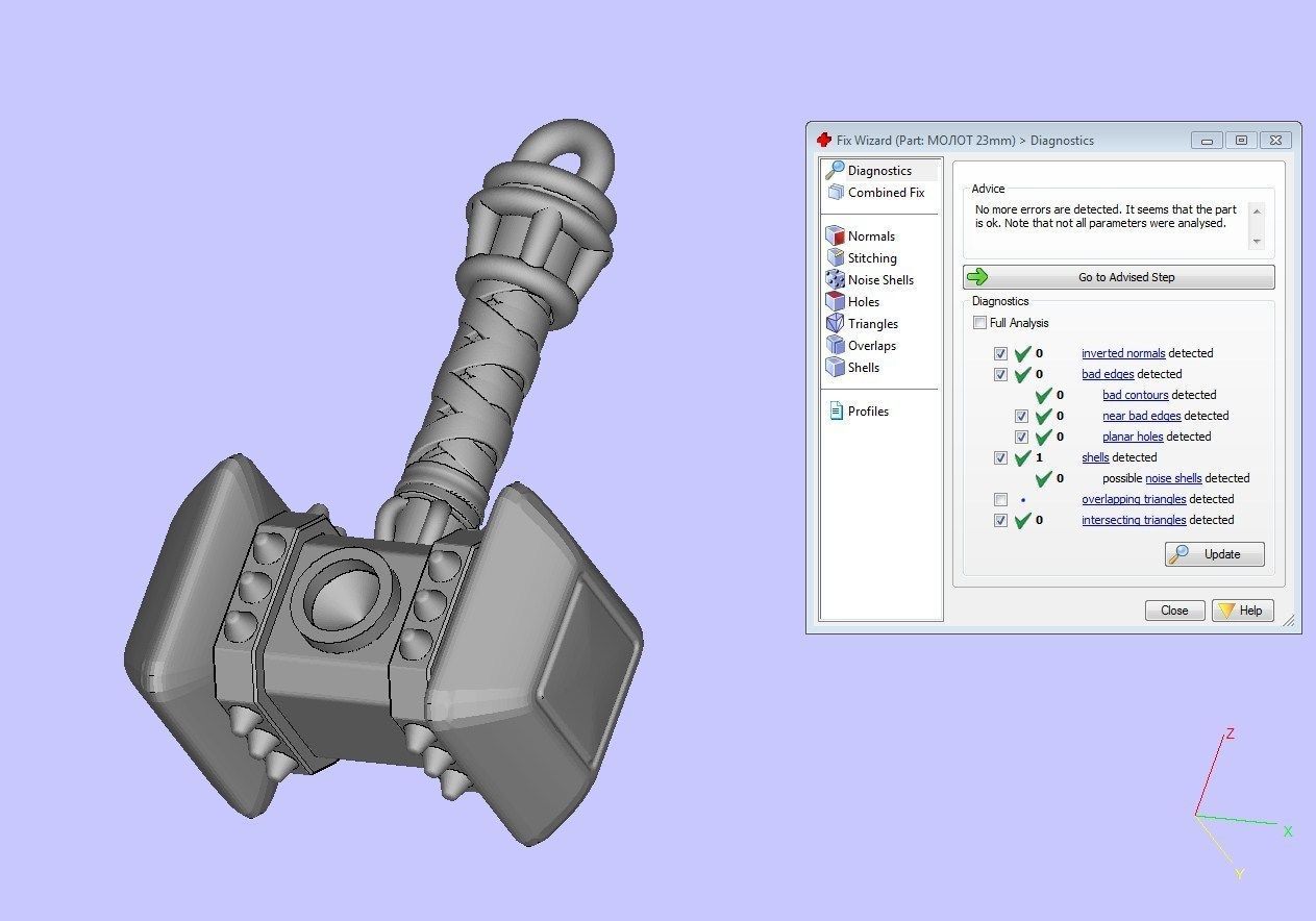 hammer ready for 3d print 3D print model_8