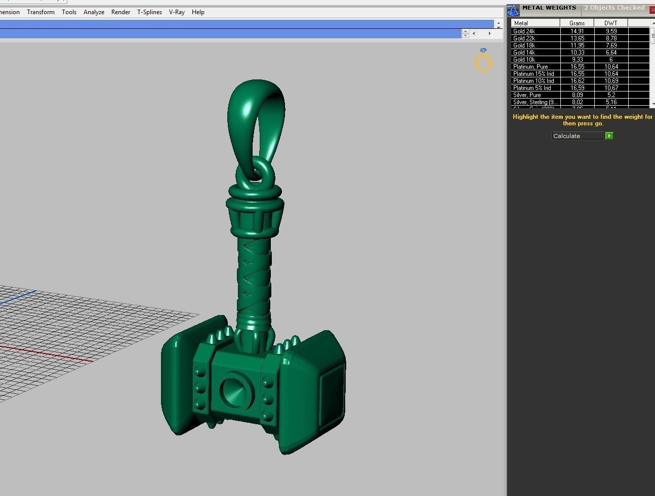 hammer ready for 3d print 3D print model_4