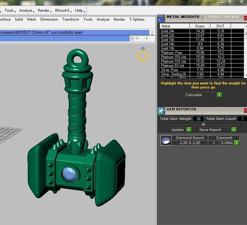 hammer ready for 3d print 3D print model_3