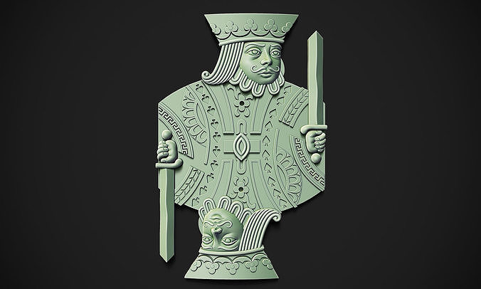 King of Spades Releif 3D print model