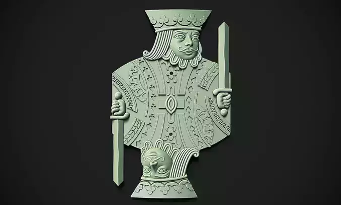 King of Spades Releif 3D print model