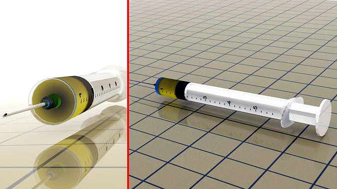 injection syringe 3D model