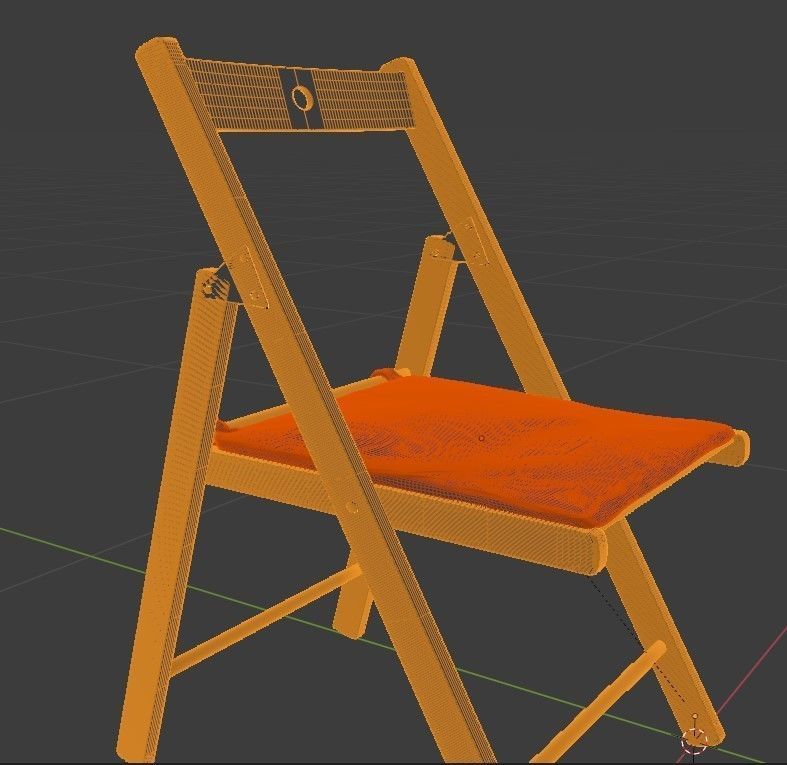 Folding chair  3D model_3