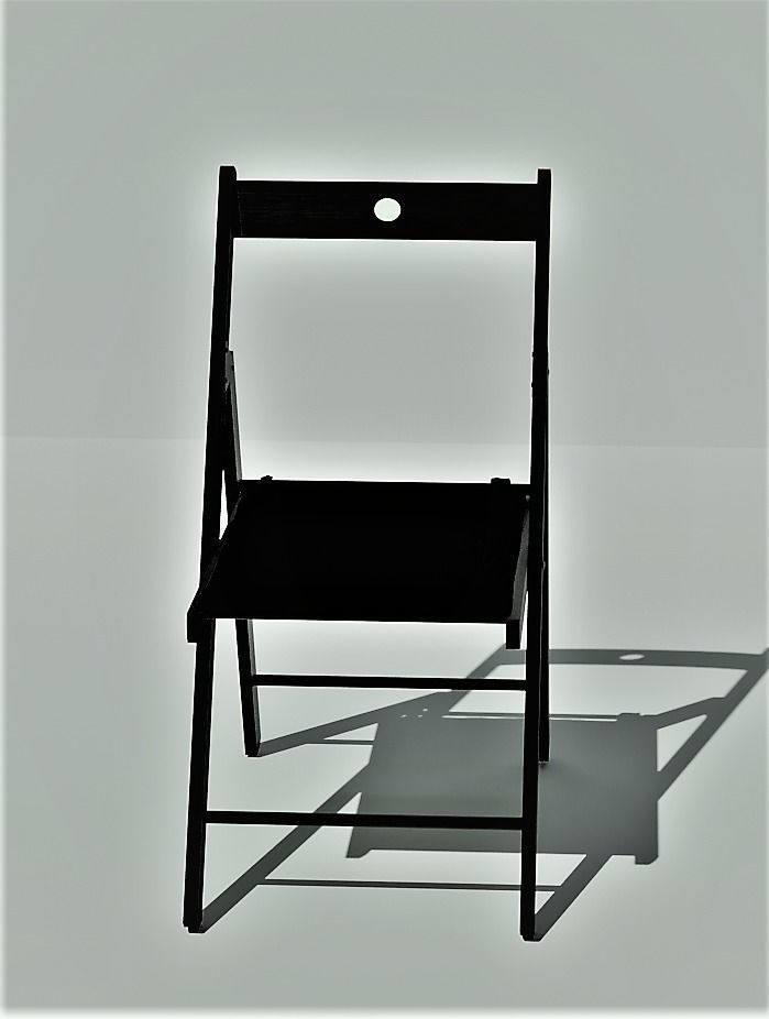 Folding chair  3D model_2