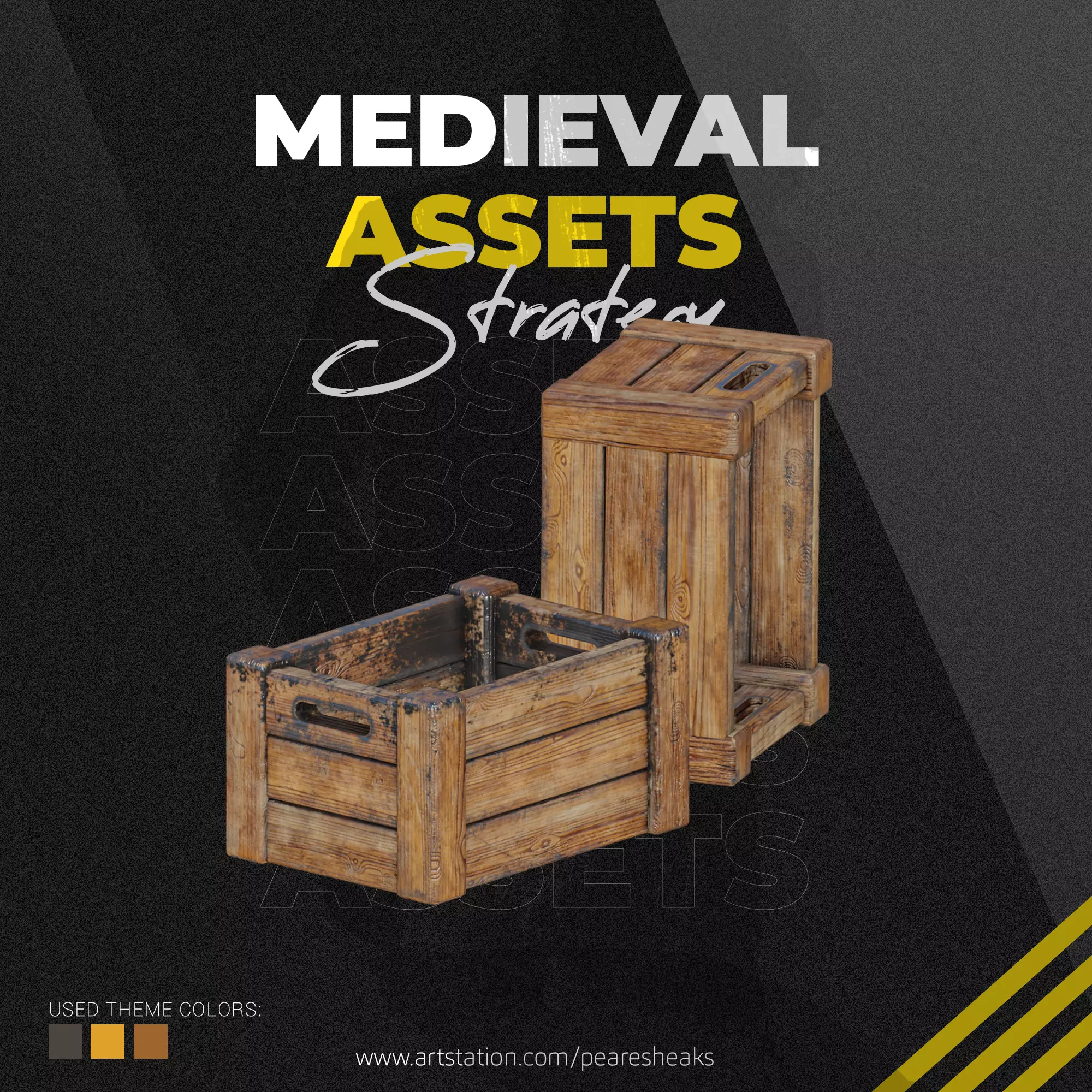 PBR Wooden Box - Medieval Assets - Textures V1-V2 Dirt Texture_0