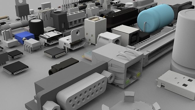 pcb parts 3D model