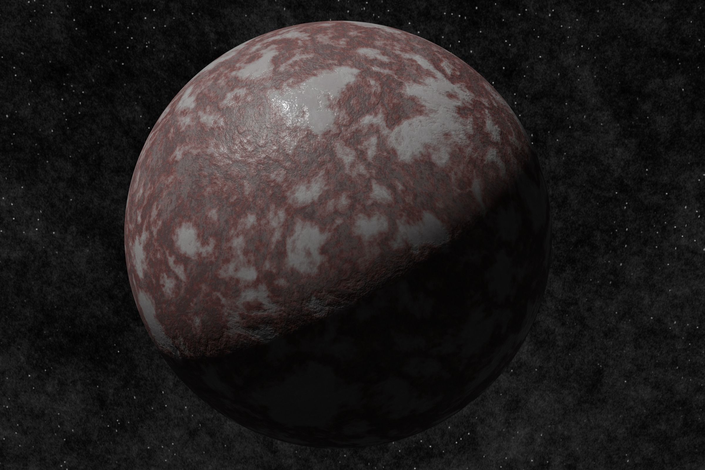 rocky planet 001-alfa Low-poly 3D model_2