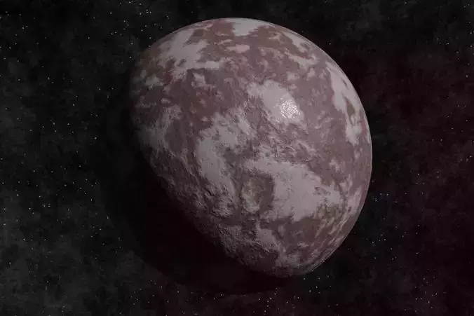 rocky planet 001-alfa Low-poly 3D model