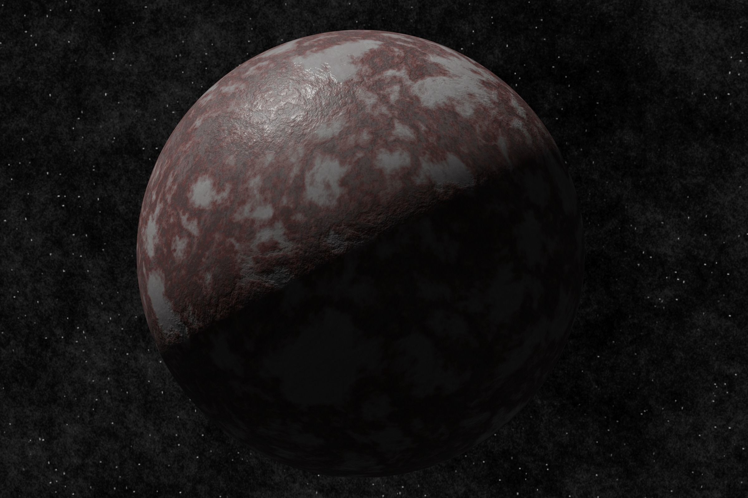rocky planet 001-alfa Low-poly 3D model_7