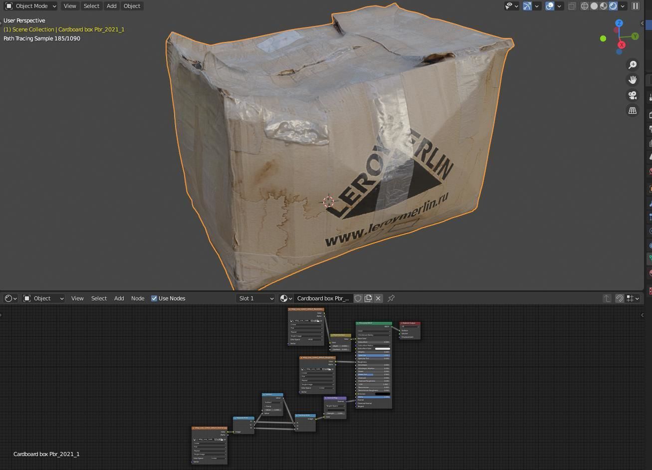 Ultra realistic Cardboard box Pbr Low-poly 3D model_5