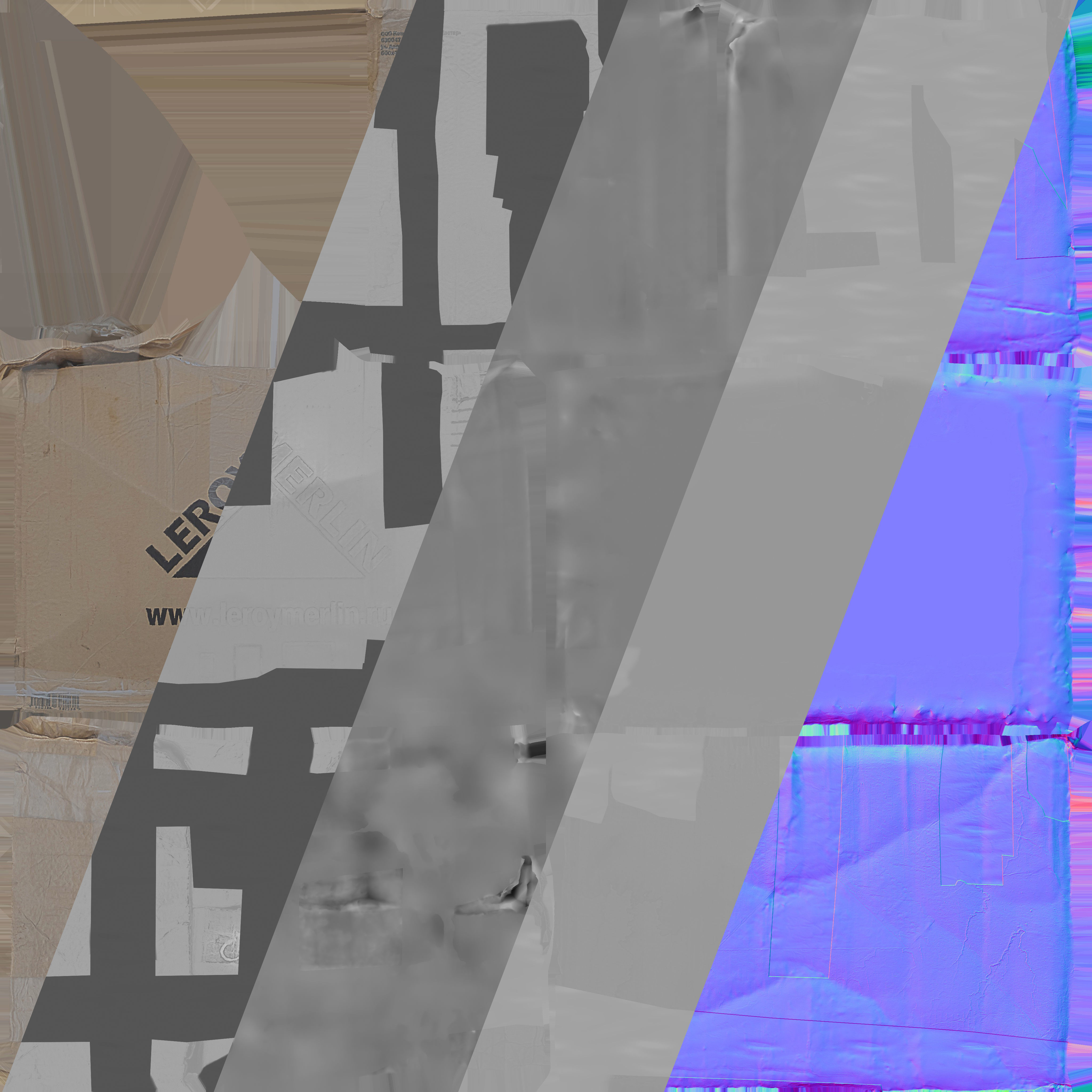 Ultra realistic Cardboard box Pbr Low-poly 3D model_6