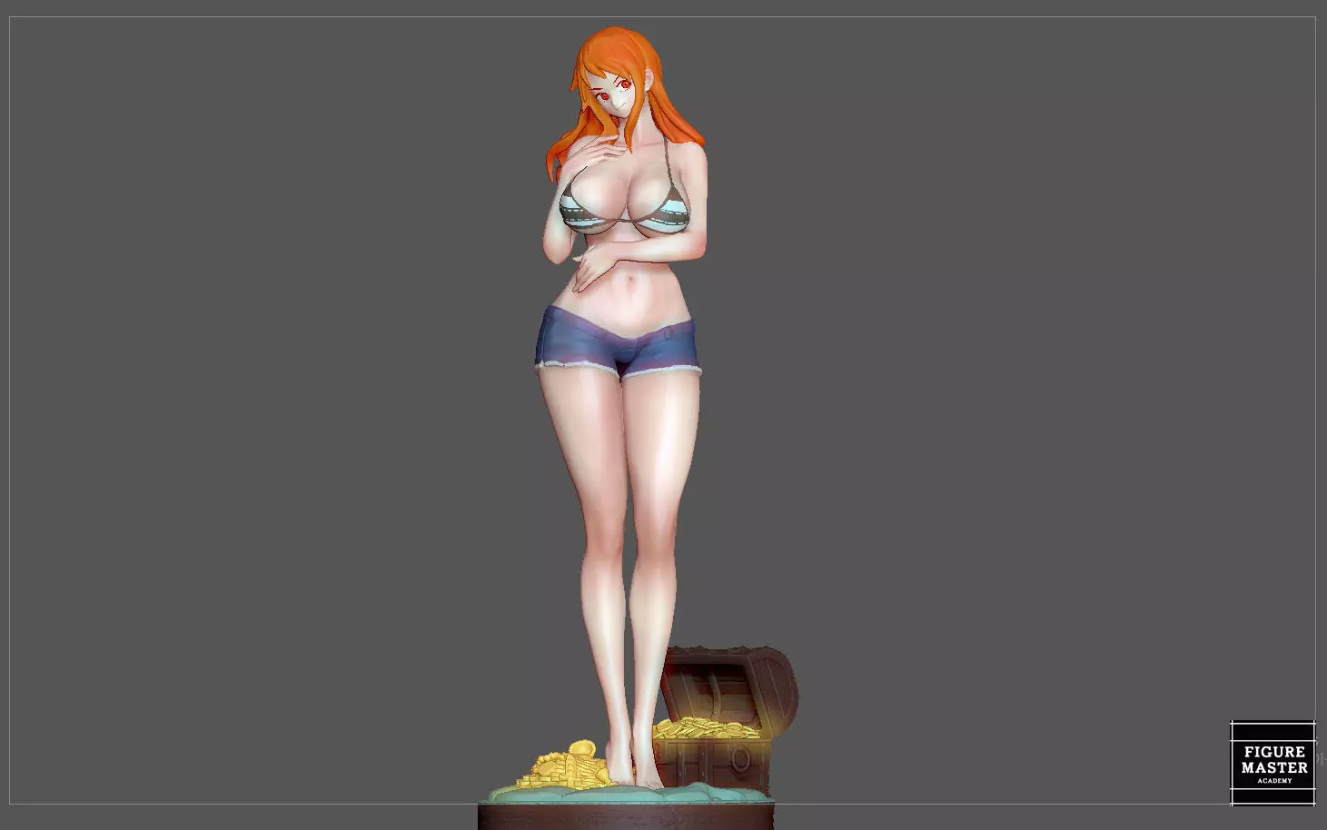 NAMI STATUE ONE PIECE ANIME GIRL CHARACTER 3D print model 3D print model_0