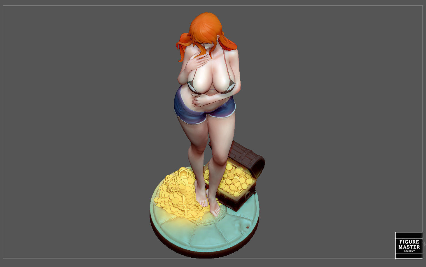 NAMI STATUE ONE PIECE ANIME GIRL CHARACTER 3D print model 3D print model_13