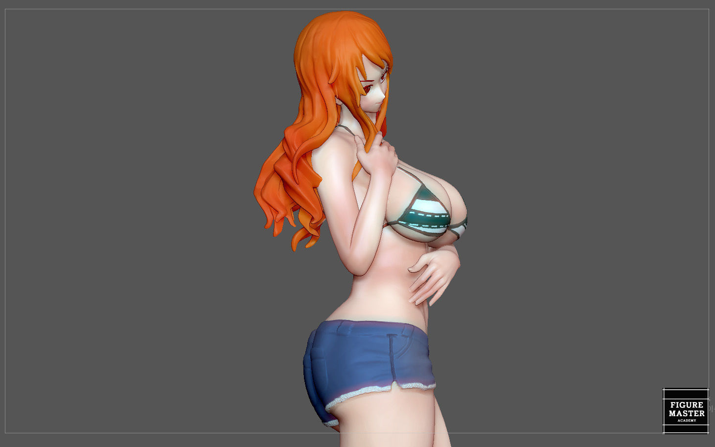 NAMI STATUE ONE PIECE ANIME GIRL CHARACTER 3D print model 3D print model_21